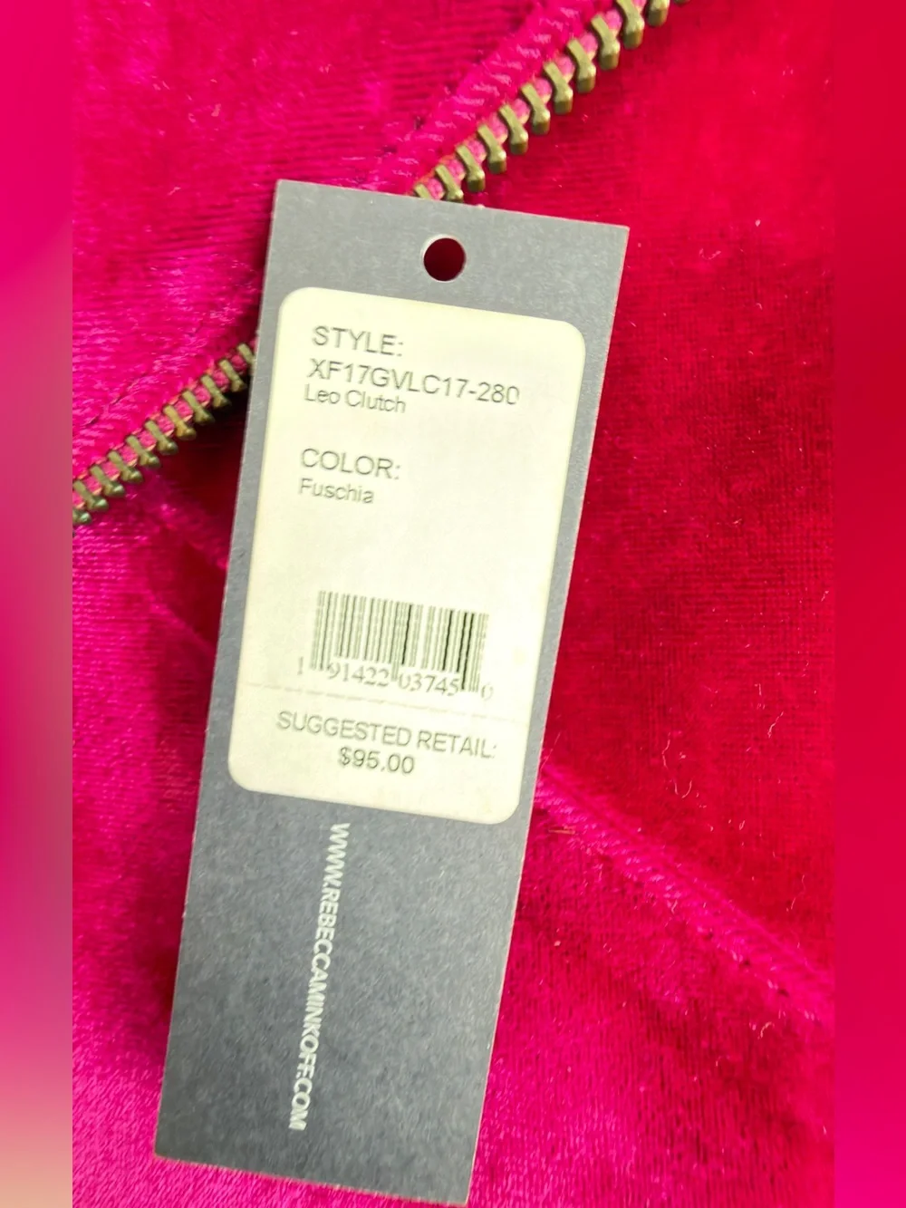 REBECCA MINKOFF LEO CLUTCH FUSCHIA TRENDY COCKTAIL FORMAL CHIC HOT PINK